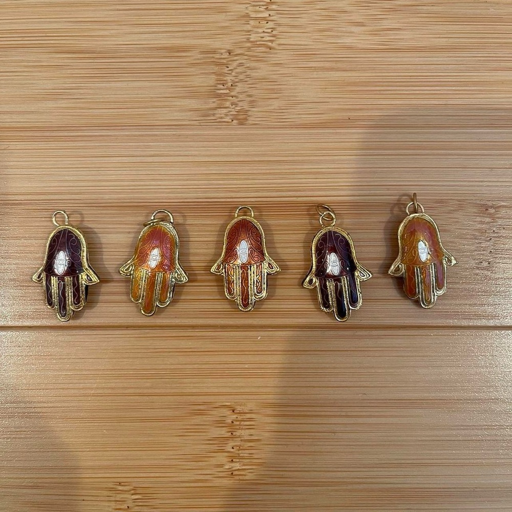 Colorful Gold Hamsa Hand Charms Jewelry (5)